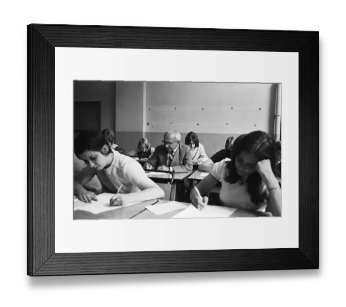 Framed Print : 74-year-old Otto Elias, who has celebrated his birthday today by sitting for the O Levels Framed Print : 74-year-old Otto Elias, who has celebrated his birthday today by sitting for the O Levels
