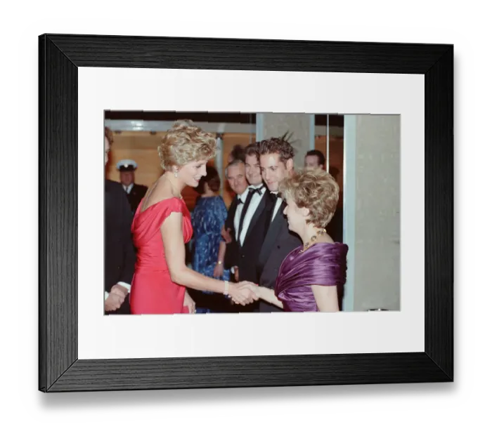 Framed Print : HRH The Princess of Wales, Princess Diana, at Odeon Cinema in London to attend