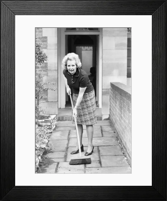 Framed Print : A clean sweep for Mrs Thatcher. 2nd February 1975. Mrs Margaret Thatcher Framed Print : A clean sweep for Mrs Thatcher. 2nd February 1975. Mrs Margaret Thatcher