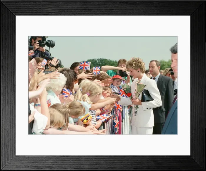 Framed Print : HRH The Princess of Wales, Princess Diana, during her visit to Manchester, England