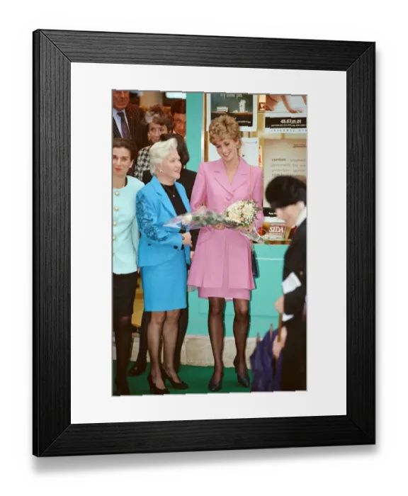 Framed Print : HRH The Princess of Wales, Princess Diana, in Paris, France