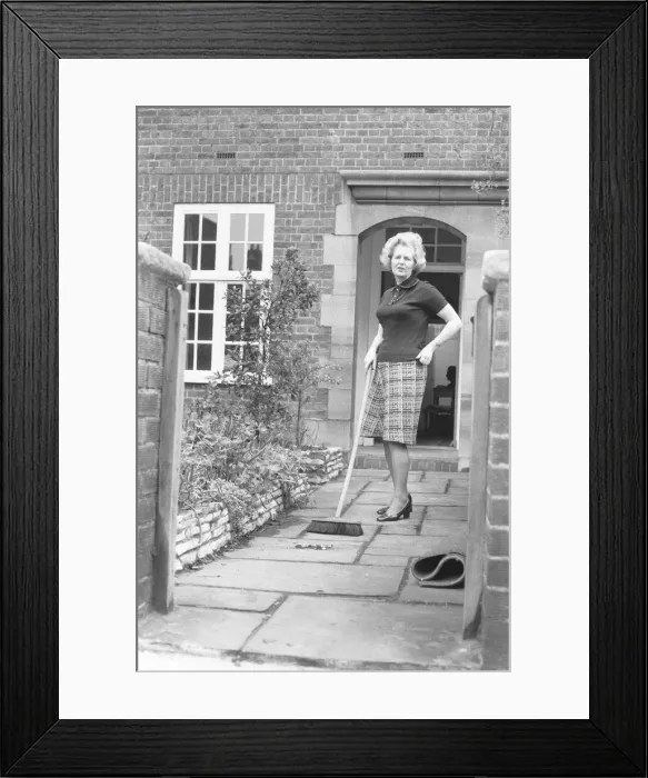 Framed Print : A clean sweep for Mrs Thatcher. 2nd February 1975. Mrs Margaret Thatcher Framed Print : A clean sweep for Mrs Thatcher. 2nd February 1975. Mrs Margaret Thatcher