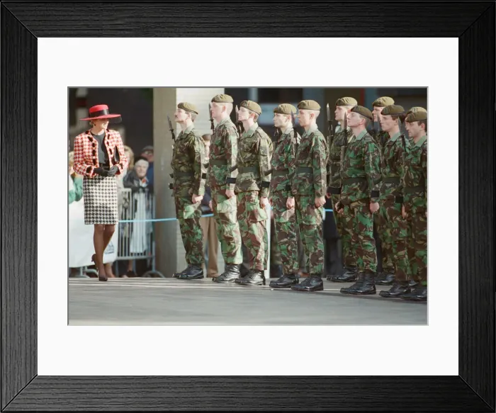 Framed Print : HRH The Princess of Wales, Princess Diana, visits Portsmouth to receive The Freedom of