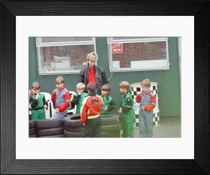 Framed Print : HRH The Princess of Wales, Princess Diana, takes her sons Prince William and Prince Harry Framed Print : HRH The Princess of Wales, Princess Diana, takes her sons Prince William and Prince Harry
