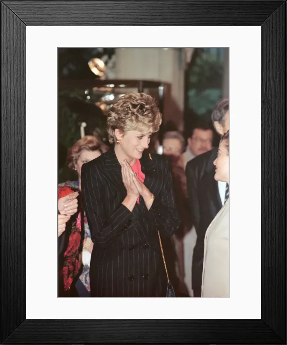 Framed Print : HRH The Princess of Wales, Princess Diana, At The Town Hall In Lille On The Last Day Of Framed Print : HRH The Princess of Wales, Princess Diana, At The Town Hall In Lille On The Last Day Of