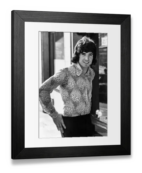 Framed Print : Tottenham Hotspur football player Joe Kinnear poses wearing patterned shirt in the street Framed Print : Tottenham Hotspur football player Joe Kinnear poses wearing patterned shirt in the street