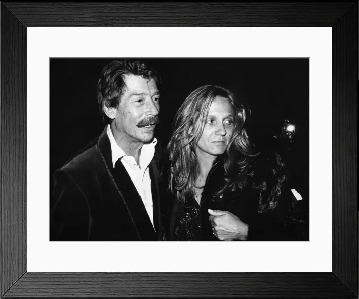 Framed Print : British actor John Hurt arrives at the Royal Albert Hall in London with his wife Donna to Framed Print : British actor John Hurt arrives at the Royal Albert Hall in London with his wife Donna to