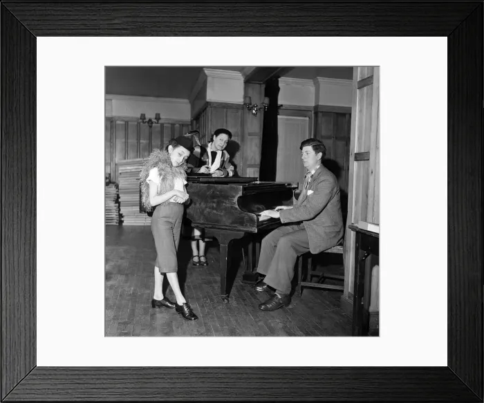 Framed Print : At the Arts Theatre, just off Leicester Square, mothers brought their talented children