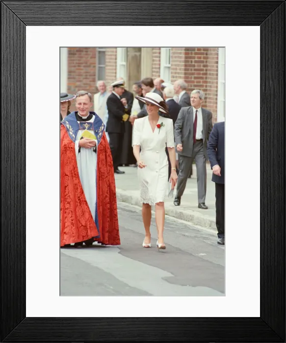 Framed Print : HRH The Princess of Wales, Princess Diana, at Portsmouth for a ceremony celebrating Framed Print : HRH The Princess of Wales, Princess Diana, at Portsmouth for a ceremony celebrating