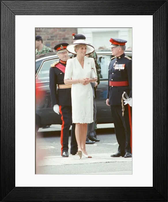 Framed Print : HRH The Princess of Wales, Princess Diana, at Portsmouth for a ceremony celebrating Framed Print : HRH The Princess of Wales, Princess Diana, at Portsmouth for a ceremony celebrating