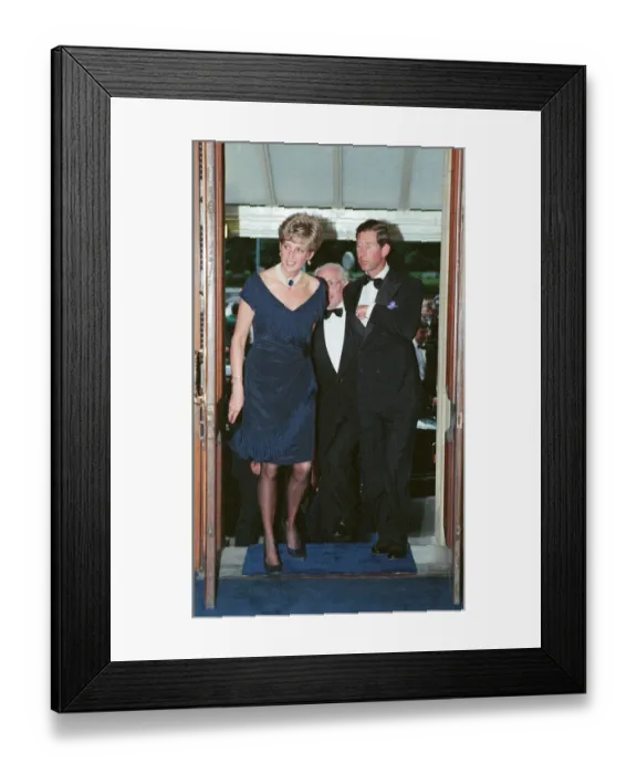 Framed Print : HRH The Princess of Wales, Princess Diana, and HRH The Prince of Wales