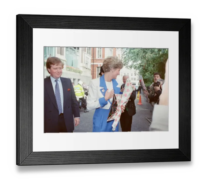 Framed Print : HRH The Princess of Wales, Princess Diana, arrives at The Savoy Hotel in London on her