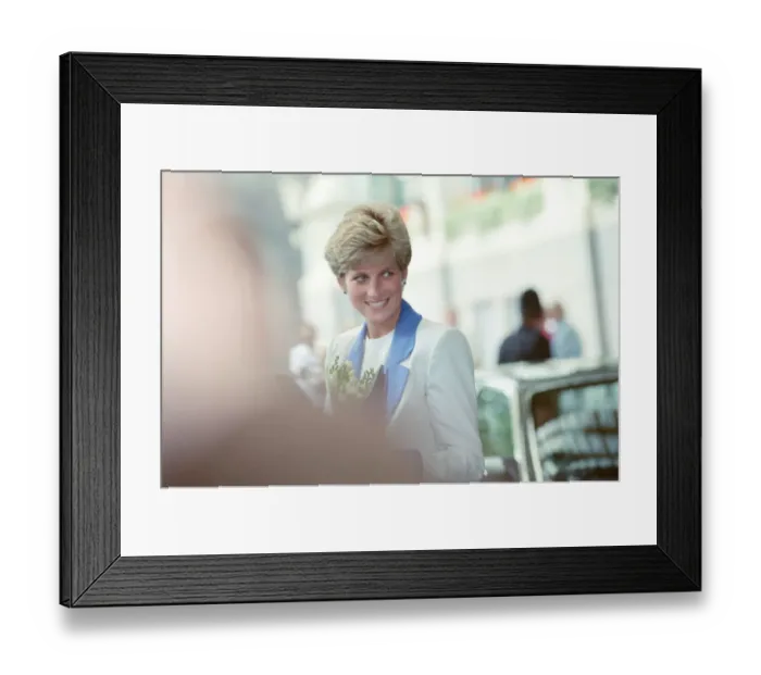 Framed Print : HRH The Princess of Wales, Princess Diana, arrives at The Savoy Hotel in London on her Framed Print : HRH The Princess of Wales, Princess Diana, arrives at The Savoy Hotel in London on her