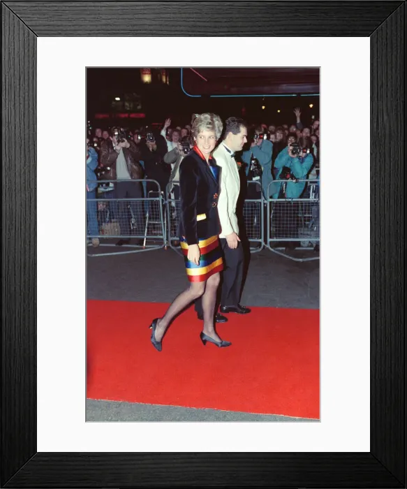 Framed Print : HRH The Princess of Wales, Princess Diana, arrives at the Empire Ballroom Framed Print : HRH The Princess of Wales, Princess Diana, arrives at the Empire Ballroom