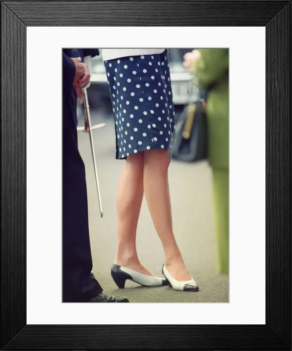 Framed Print : HRH The Princess of Wales, Princess Diana, visits the thermal clothing expert company Framed Print : HRH The Princess of Wales, Princess Diana, visits the thermal clothing expert company