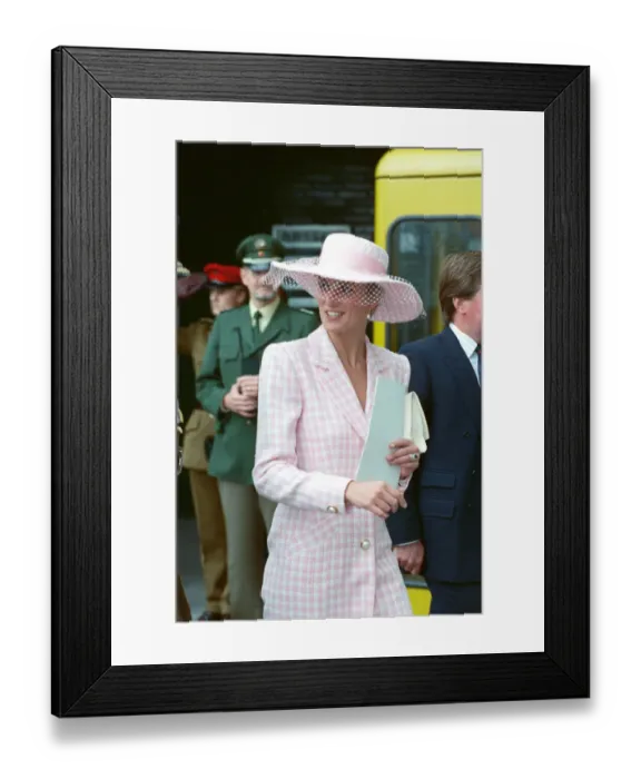 Framed Print : HRH The Princess of Wales, Princess Diana, and HRH The Prince of Wales visit Munster in Framed Print : HRH The Princess of Wales, Princess Diana, and HRH The Prince of Wales visit Munster in