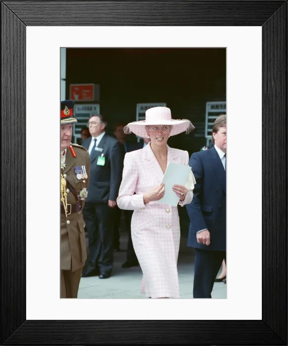 Framed Print : HRH The Princess of Wales, Princess Diana, and HRH The Prince of Wales visit Munster in Framed Print : HRH The Princess of Wales, Princess Diana, and HRH The Prince of Wales visit Munster in