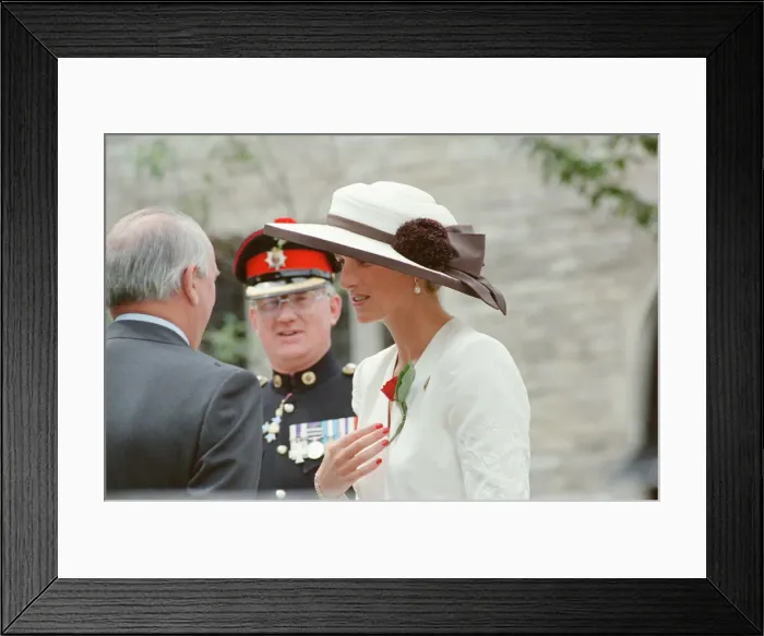 Framed Print : HRH The Princess of Wales, Princess Diana, at Portsmouth for a ceremony celebrating Framed Print : HRH The Princess of Wales, Princess Diana, at Portsmouth for a ceremony celebrating