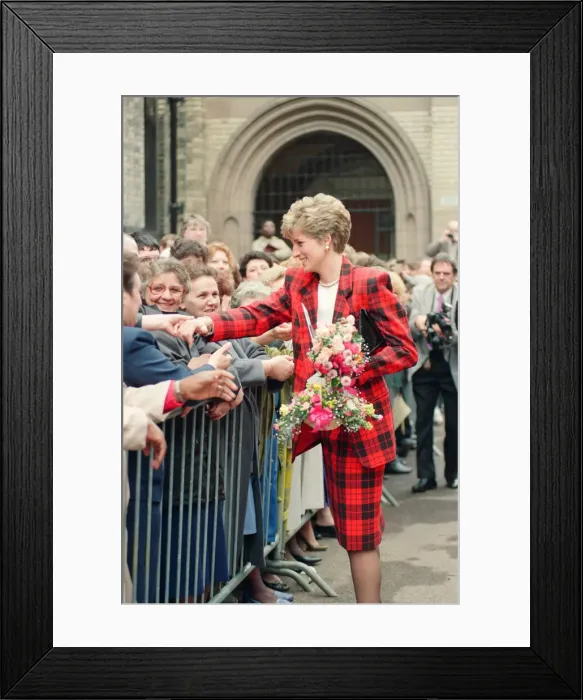 Framed Print : HRH The Princess of Wales, Princess Diana, dressed in tartan Framed Print : HRH The Princess of Wales, Princess Diana, dressed in tartan