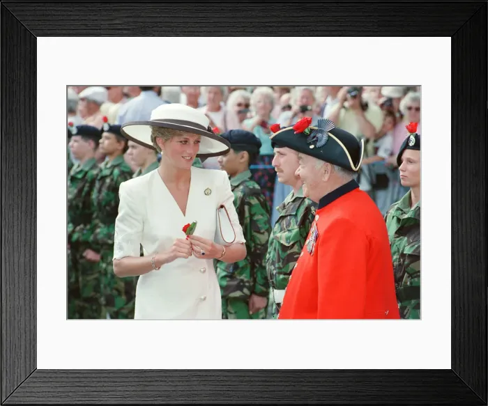 Framed Print : HRH The Princess of Wales, Princess Diana, at Portsmouth for a ceremony celebrating Framed Print : HRH The Princess of Wales, Princess Diana, at Portsmouth for a ceremony celebrating