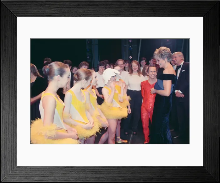 Framed Print : HRH The Princess of Wales, Princess Diana, attends Carnival of the Birds for Framed Print : HRH The Princess of Wales, Princess Diana, attends Carnival of the Birds for