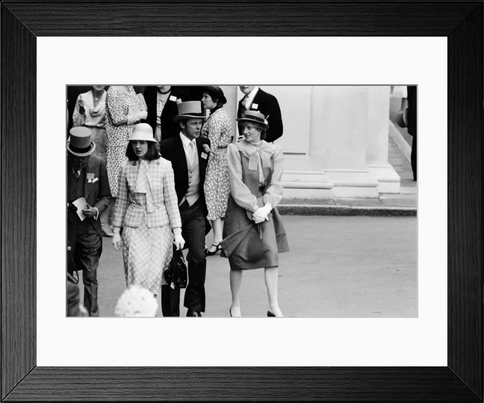 Framed Print : Lady Diana Spencer, centre, enjoys the day with some friends on the last day of Royal