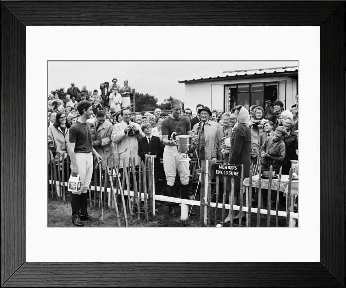 Framed Print : Prince Philip, his son Prince Charles and their polo team Windsor win the Junior County Framed Print : Prince Philip, his son Prince Charles and their polo team Windsor win the Junior County