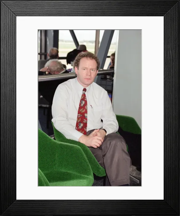 Framed Print : Martin McGuinness st Heathrow Airport. 23rd October 1994 Framed Print : Martin McGuinness st Heathrow Airport. 23rd October 1994