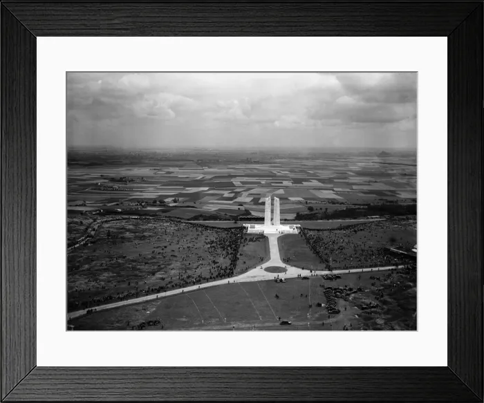 Framed Print : Aerial view of the Canadian War Memorial at Vimy Ridge as 50 Framed Print : Aerial view of the Canadian War Memorial at Vimy Ridge as 50