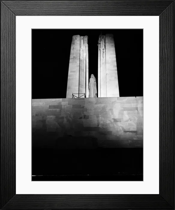 Framed Print : The Canadian War Memorial at Vimy Ridge seen here the night following its dedication Framed Print : The Canadian War Memorial at Vimy Ridge seen here the night following its dedication