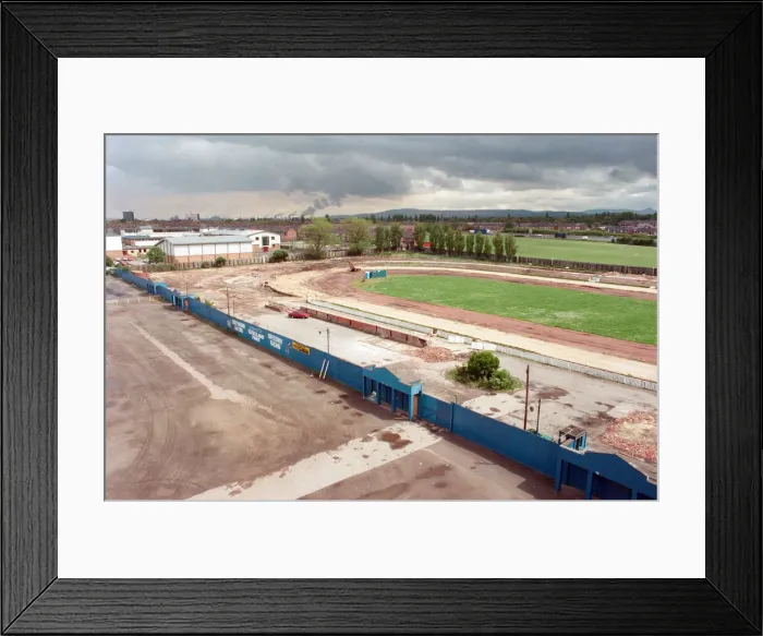 Framed Print : Cleveland Park, Middlesbrough, which is being demolished. 8th May 1997 Framed Print : Cleveland Park, Middlesbrough, which is being demolished. 8th May 1997