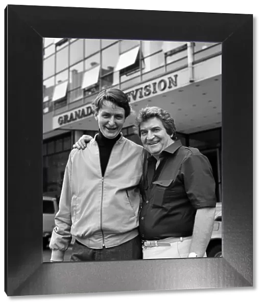 Coronation street creator and screenwriter Tony Warren pictured with Peter Adamson