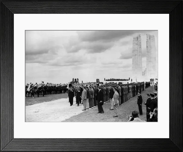 Framed Print : King Edward VIII, in his capacity as King of Canada, inspecting veterans at the opening Framed Print : King Edward VIII, in his capacity as King of Canada, inspecting veterans at the opening