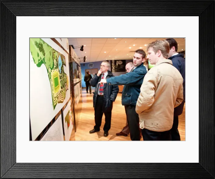 Framed Print : Plans for Newcastle united stadium at Leazes park unveiled to the public for the first Framed Print : Plans for Newcastle united stadium at Leazes park unveiled to the public for the first