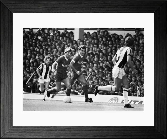 Framed Print : English League Division One match. at Anfield. Liverpool 3 v West Bromwich Albion