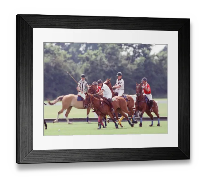 Framed Print : Prince Charles (Red shirt wearing number 3) was locked in a fierce battle with Princess