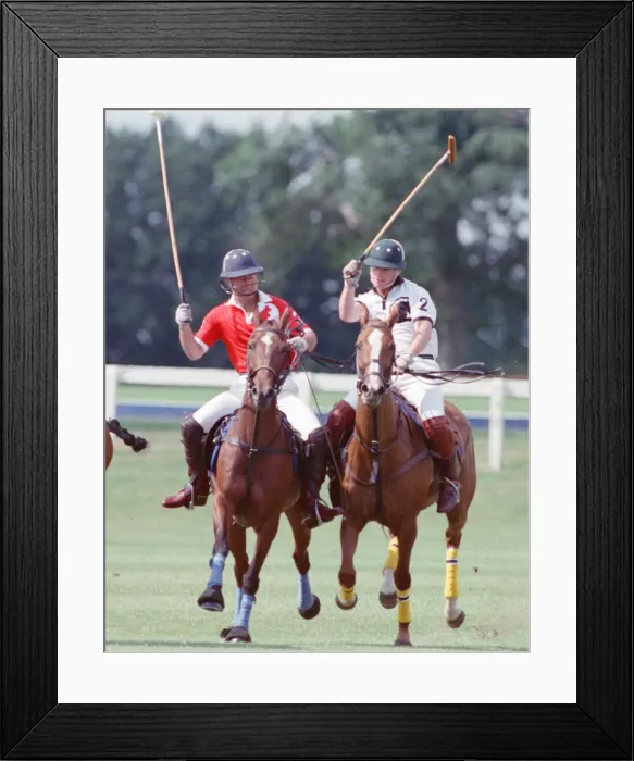 Framed Print : Prince Charles (Red shirt wearing number 3) was locked in a fierce battle with Princess Framed Print : Prince Charles (Red shirt wearing number 3) was locked in a fierce battle with Princess