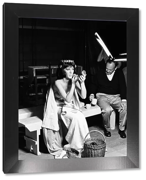 Amanda Barrie on the set of 'Carry on Cleo'at Pinewood Studios