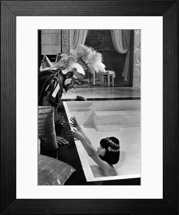 Framed Print : Amanda Barrie on the set of Carry on Cleo'at Pinewood Studios Framed Print : Amanda Barrie on the set of Carry on Cleo'at Pinewood Studios