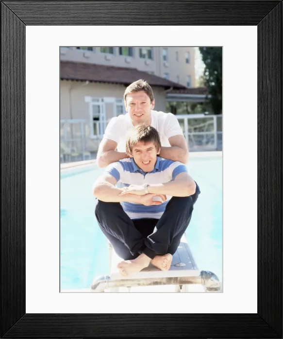 Framed Print : England footballer Peter Beardsley relaxes by the pool at the Broadmoor Hotel in Colorado Framed Print : England footballer Peter Beardsley relaxes by the pool at the Broadmoor Hotel in Colorado