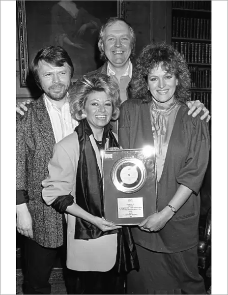 Tim Rice, Bjorn Ulvaeus, Barbara Dickson and Elaine Paige pictured at the presentation of