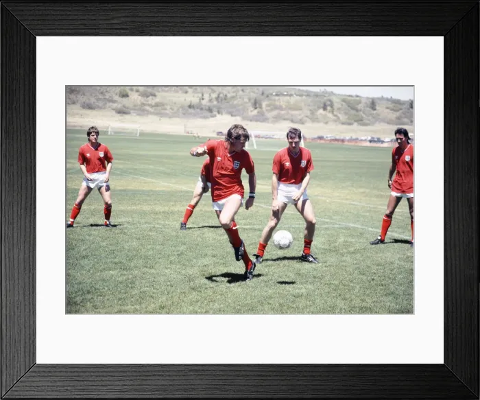 Framed Print : England football team attend a training session in Colorado Springs