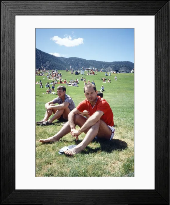 Framed Print : England football team participate in a warm up match against a US Air Force team