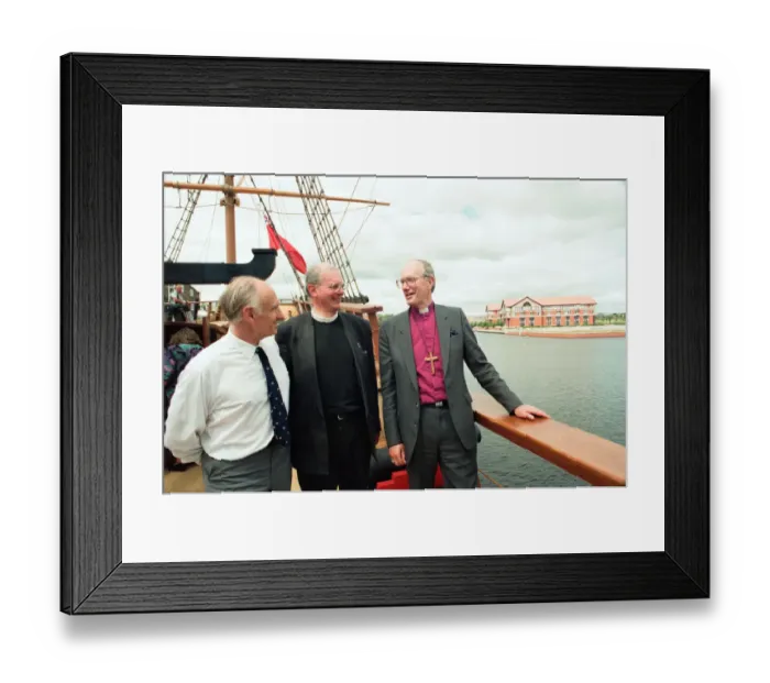 Framed Print : The Rt Reverend Michael Turnbull, Bishop of Durham toured Stockton City Challenge Framed Print : The Rt Reverend Michael Turnbull, Bishop of Durham toured Stockton City Challenge