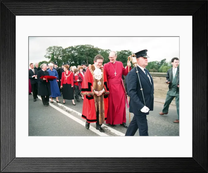 Framed Print : The new Bishop of Durham, Rev. Michael Turnbull at Croft, near Darlington Framed Print : The new Bishop of Durham, Rev. Michael Turnbull at Croft, near Darlington