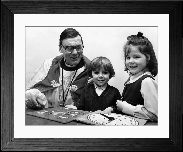 Framed Print : Longnewtons new infant and junior school was officially opened by the Bishop of Framed Print : Longnewtons new infant and junior school was officially opened by the Bishop of