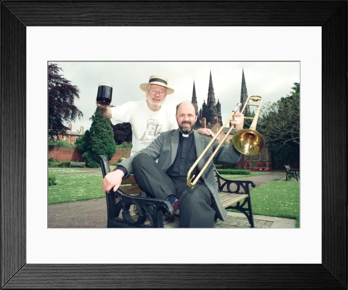Framed Print : The launch of the Lichfield Ale and Jazz Festival by the Dean of Lichfield they Very Rev Framed Print : The launch of the Lichfield Ale and Jazz Festival by the Dean of Lichfield they Very Rev