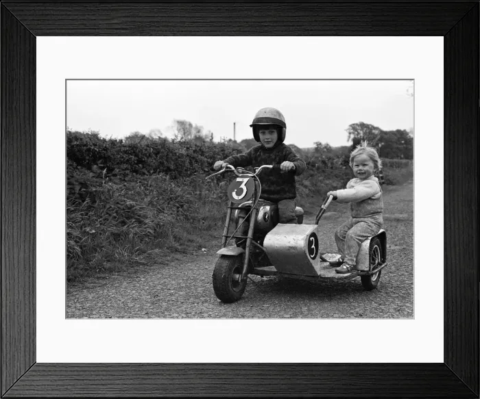 Framed Print : Jim Whitt of Tipton, Staffs, is a well-known motorcycle scrambler Framed Print : Jim Whitt of Tipton, Staffs, is a well-known motorcycle scrambler