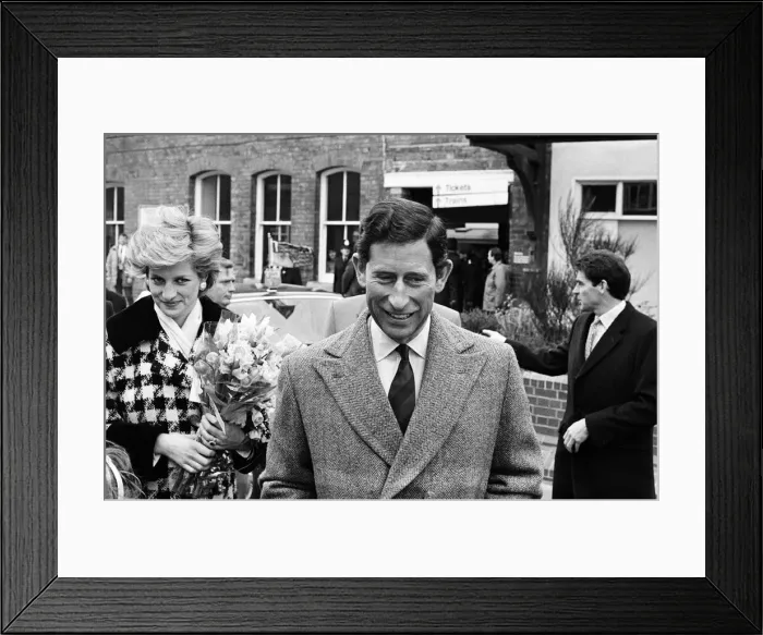 Framed Print : Princess Diana, Princess of Wales and Prince Charles, Prince of Wales Framed Print : Princess Diana, Princess of Wales and Prince Charles, Prince of Wales