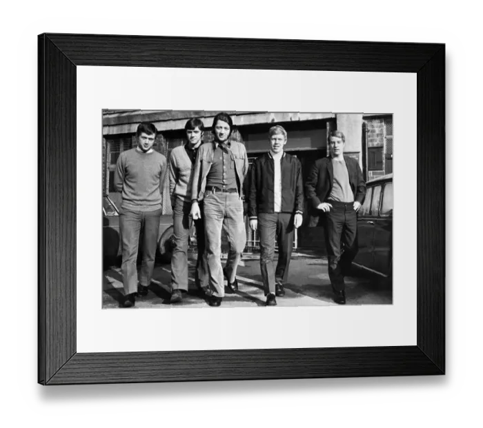 Framed Print : Huddersfield Town footballer Frank Worthington with teammates. February 1970 Framed Print : Huddersfield Town footballer Frank Worthington with teammates. February 1970
